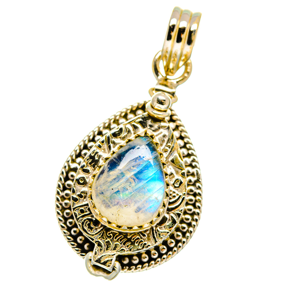 Rainbow Moonstone Pendants handcrafted by Ana Silver Co - PD16003