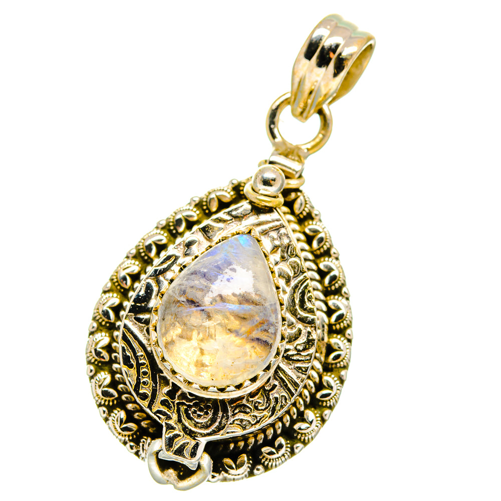 Rainbow Moonstone Pendants handcrafted by Ana Silver Co - PD16005