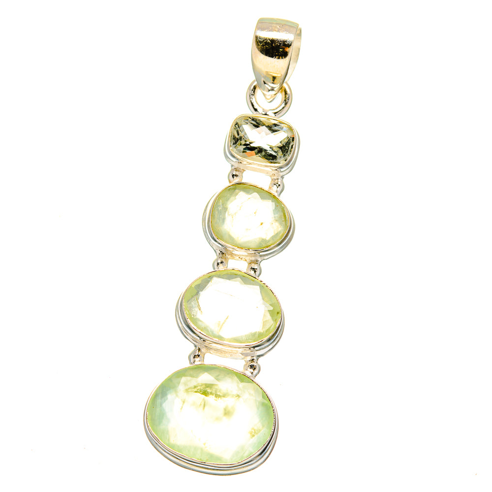 Prehnite Pendants handcrafted by Ana Silver Co - PD16079