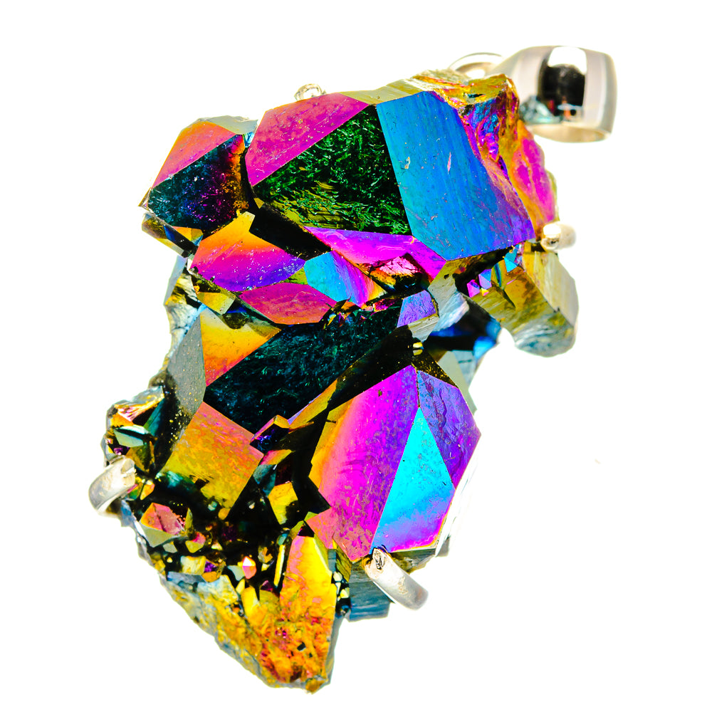 Titanium Sunshine Druzy Pendants handcrafted by Ana Silver Co - PD16153