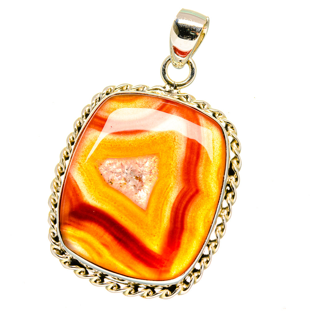 Botswana Agate Pendants handcrafted by Ana Silver Co - PD16157