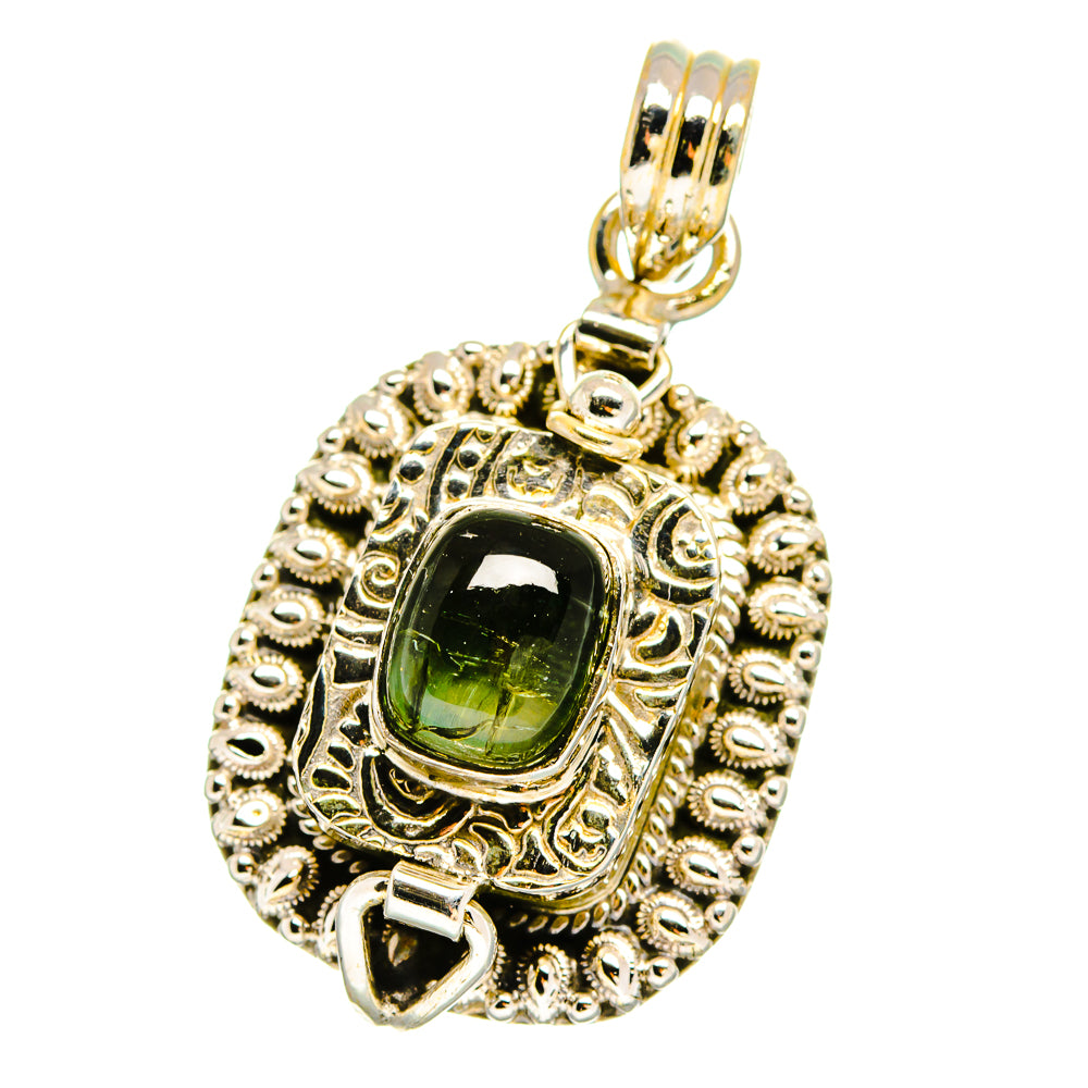Green Tourmaline Pendants handcrafted by Ana Silver Co - PD16428