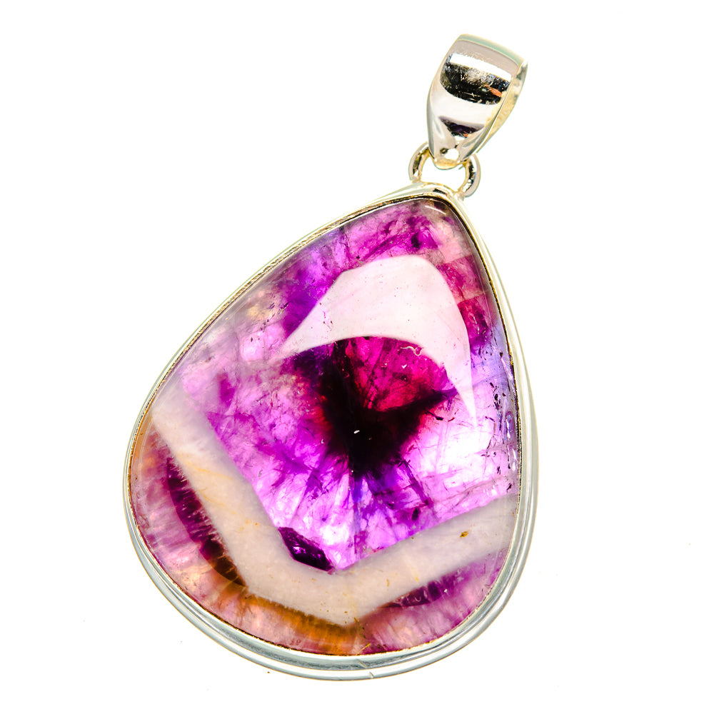 Chevron Amethyst Pendants handcrafted by Ana Silver Co - PD16503