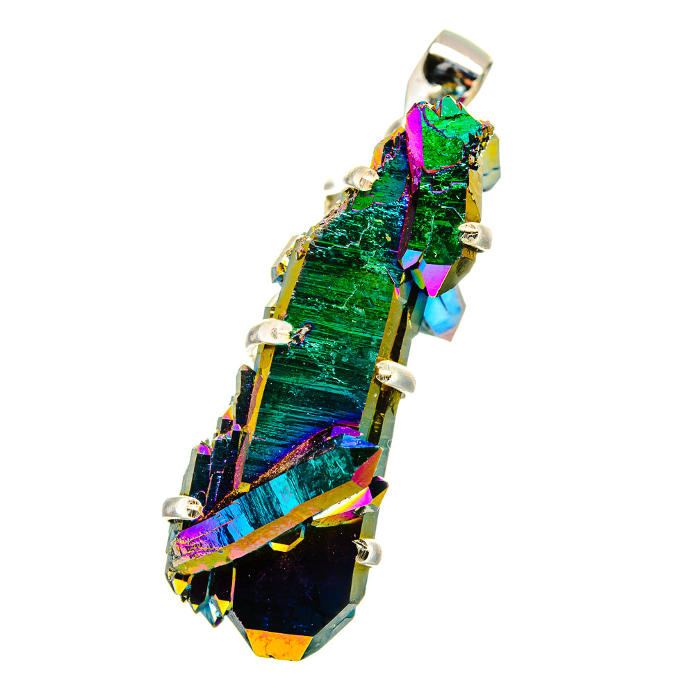 Titanium Sunshine Druzy Pendants handcrafted by Ana Silver Co - PD16518