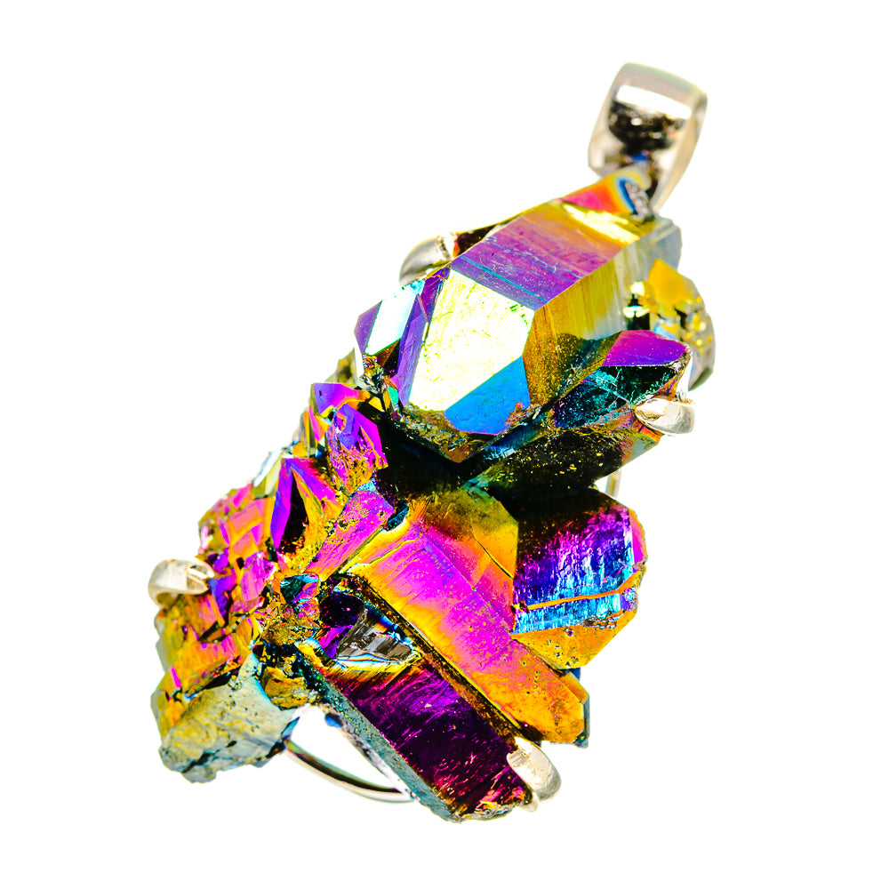 Titanium Sunshine Druzy Pendants handcrafted by Ana Silver Co - PD16522