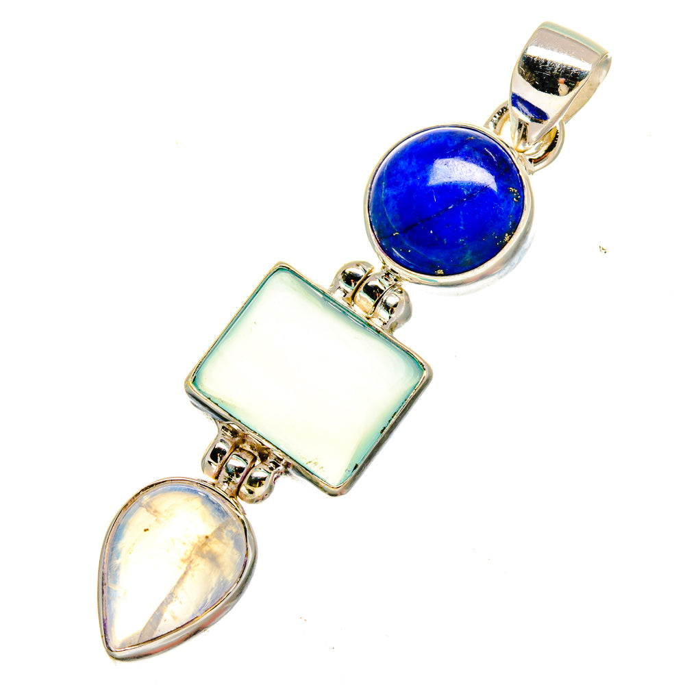 Aqua Chalcedony Pendants handcrafted by Ana Silver Co - PD16581