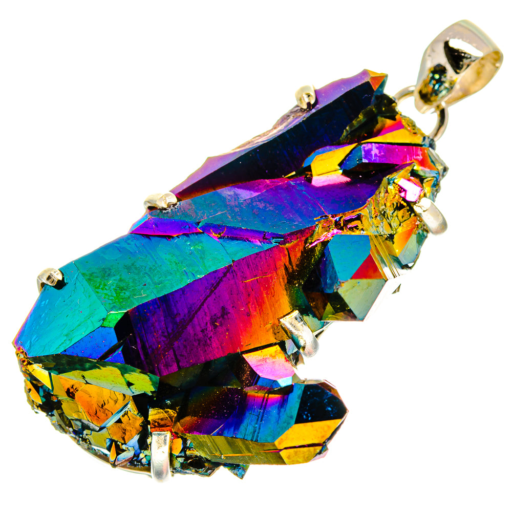Titanium Sunshine Druzy Pendants handcrafted by Ana Silver Co - PD16642