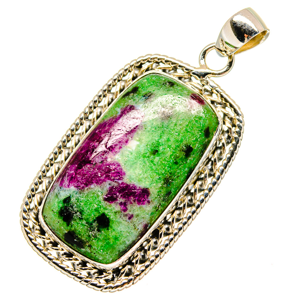 Ruby Zoisite Pendants handcrafted by Ana Silver Co - PD16701