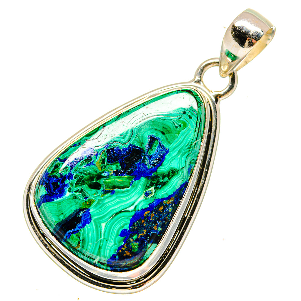 Malachite In Chrysocolla Pendants handcrafted by Ana Silver Co - PD16744
