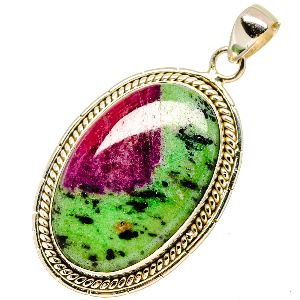 Ruby Zoisite Pendants handcrafted by Ana Silver Co - PD16768