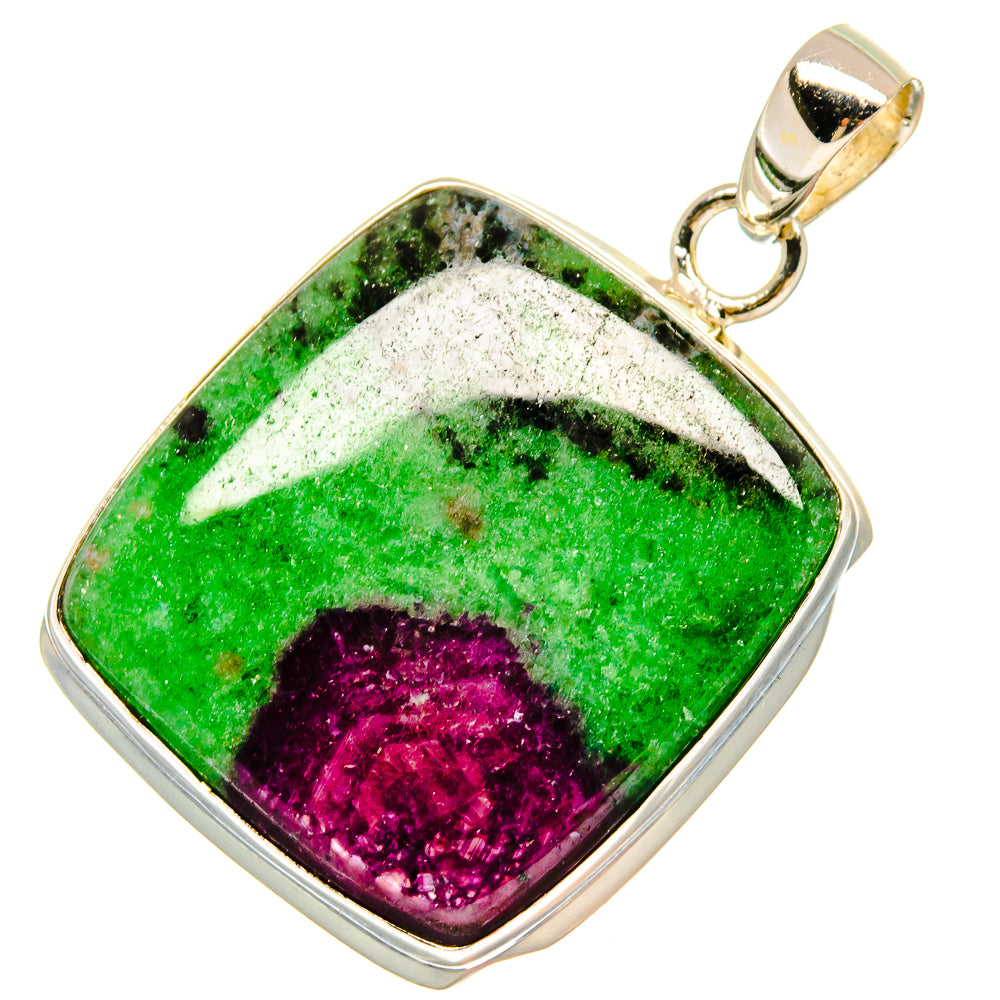 Ruby Zoisite Pendants handcrafted by Ana Silver Co - PD16781