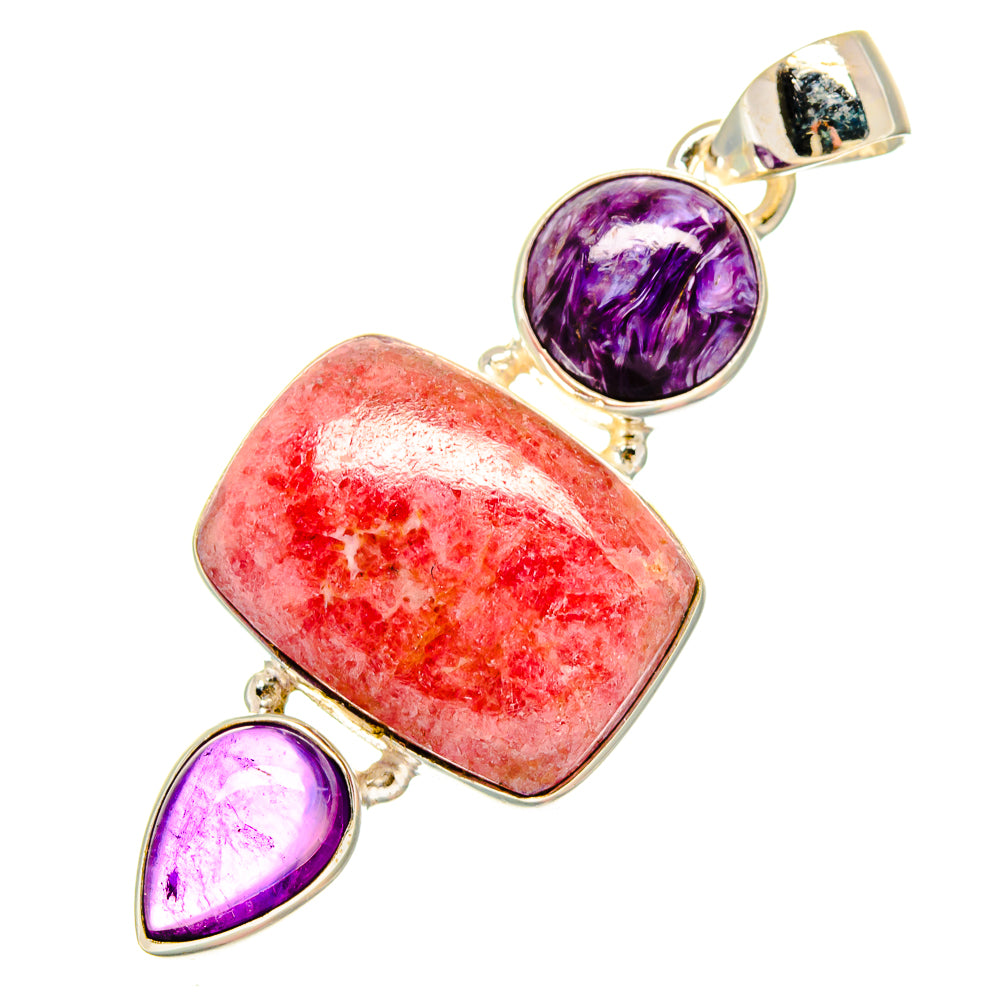 Rhodochrosite Pendants handcrafted by Ana Silver Co - PD16864