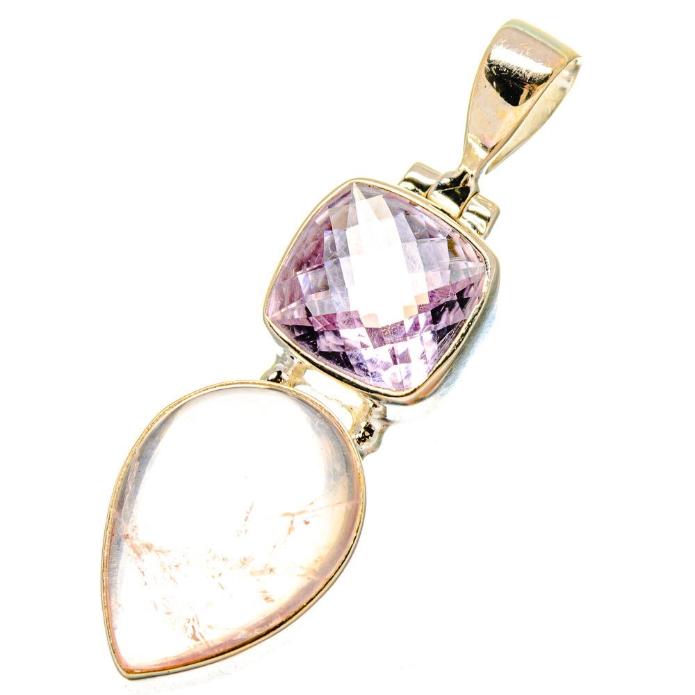 Rose Quartz Pendants handcrafted by Ana Silver Co - PD16931