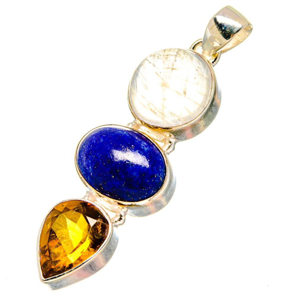 Rainbow Moonstone Pendants handcrafted by Ana Silver Co - PD16951