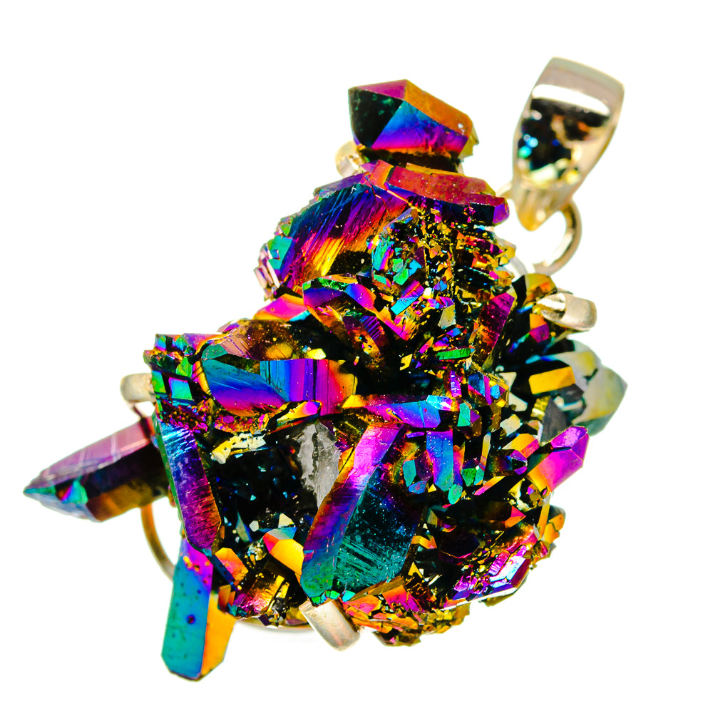 Titanium Sunshine Druzy Pendants handcrafted by Ana Silver Co - PD16953