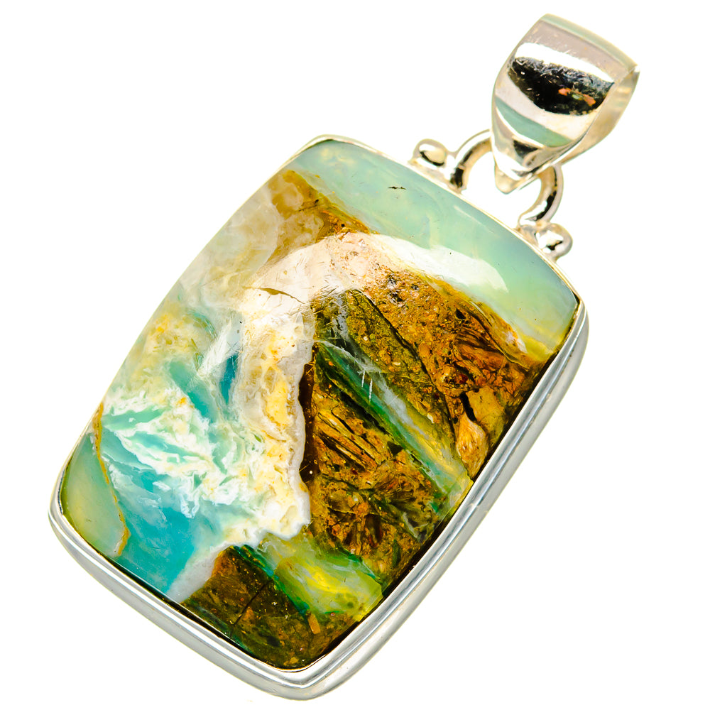Peruvian Opal Pendants handcrafted by Ana Silver Co - PD16986