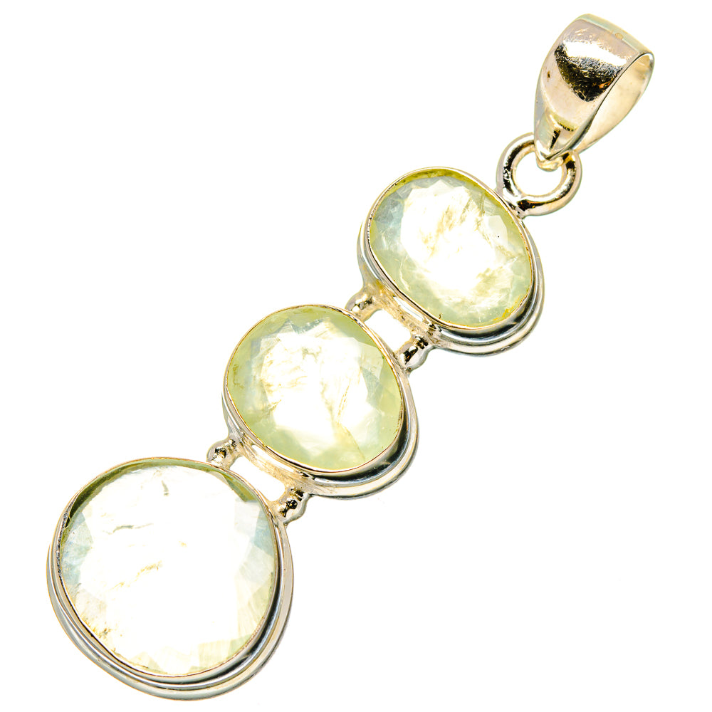 Prehnite Pendants handcrafted by Ana Silver Co - PD16991