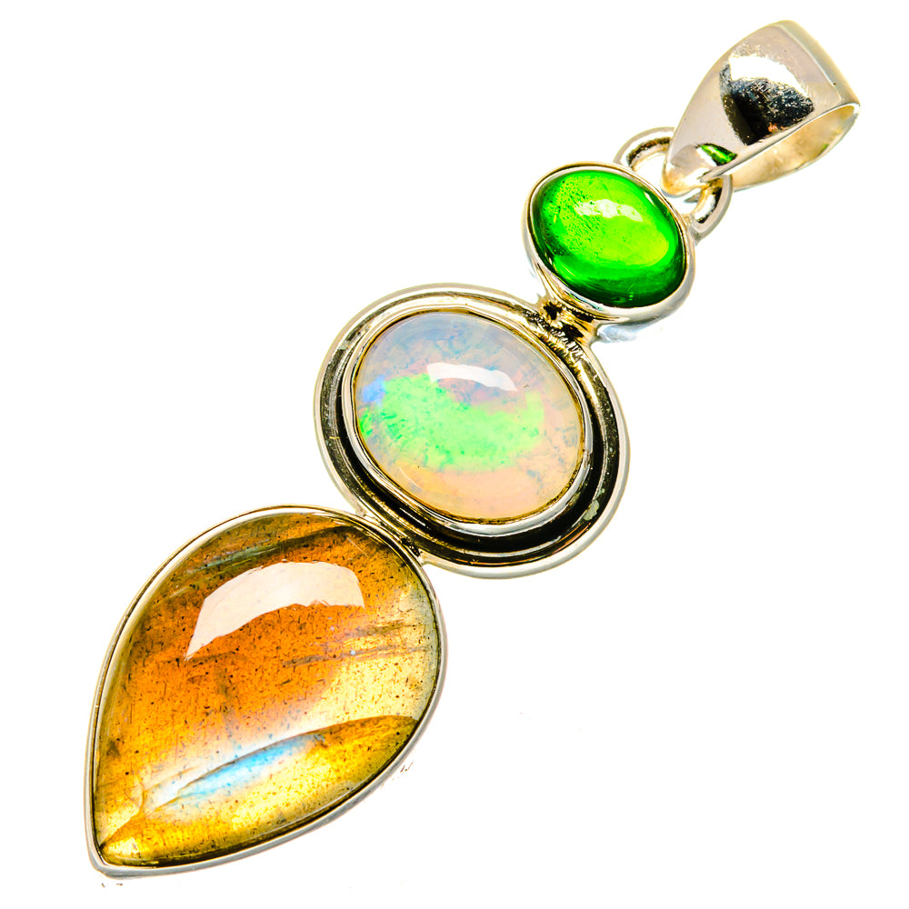 Labradorite Pendants handcrafted by Ana Silver Co - PD17020