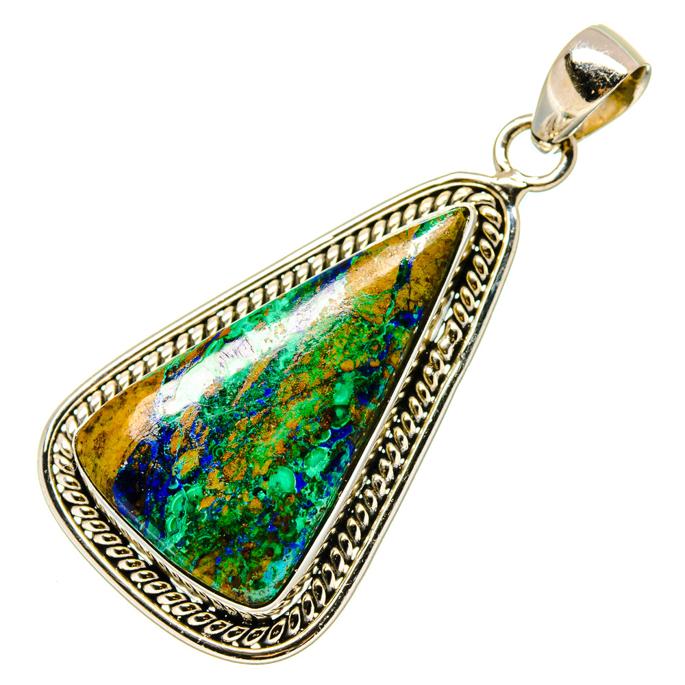 Azurite Malachite Pendants handcrafted by Ana Silver Co - PD17052
