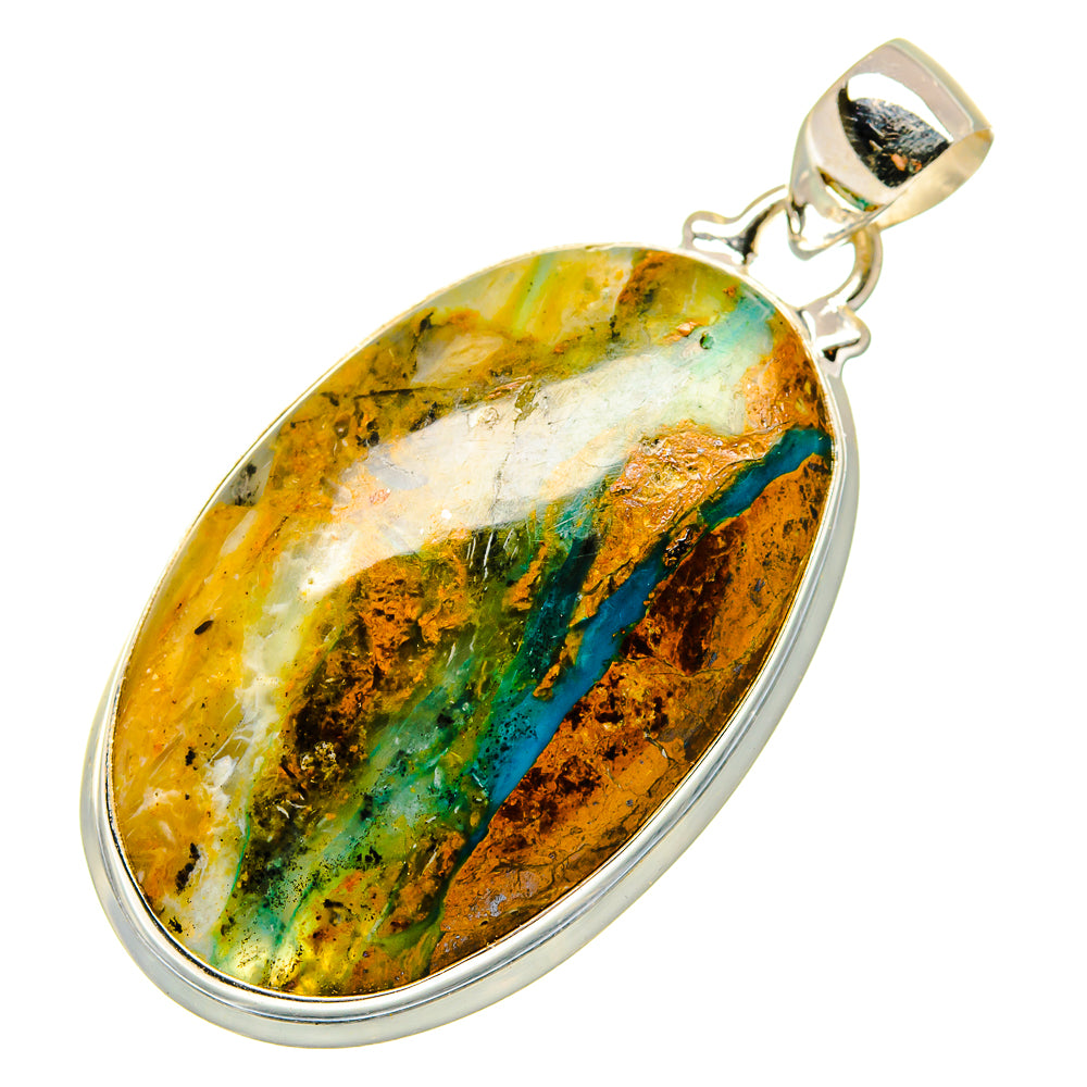 Peruvian Opal Pendants handcrafted by Ana Silver Co - PD17059