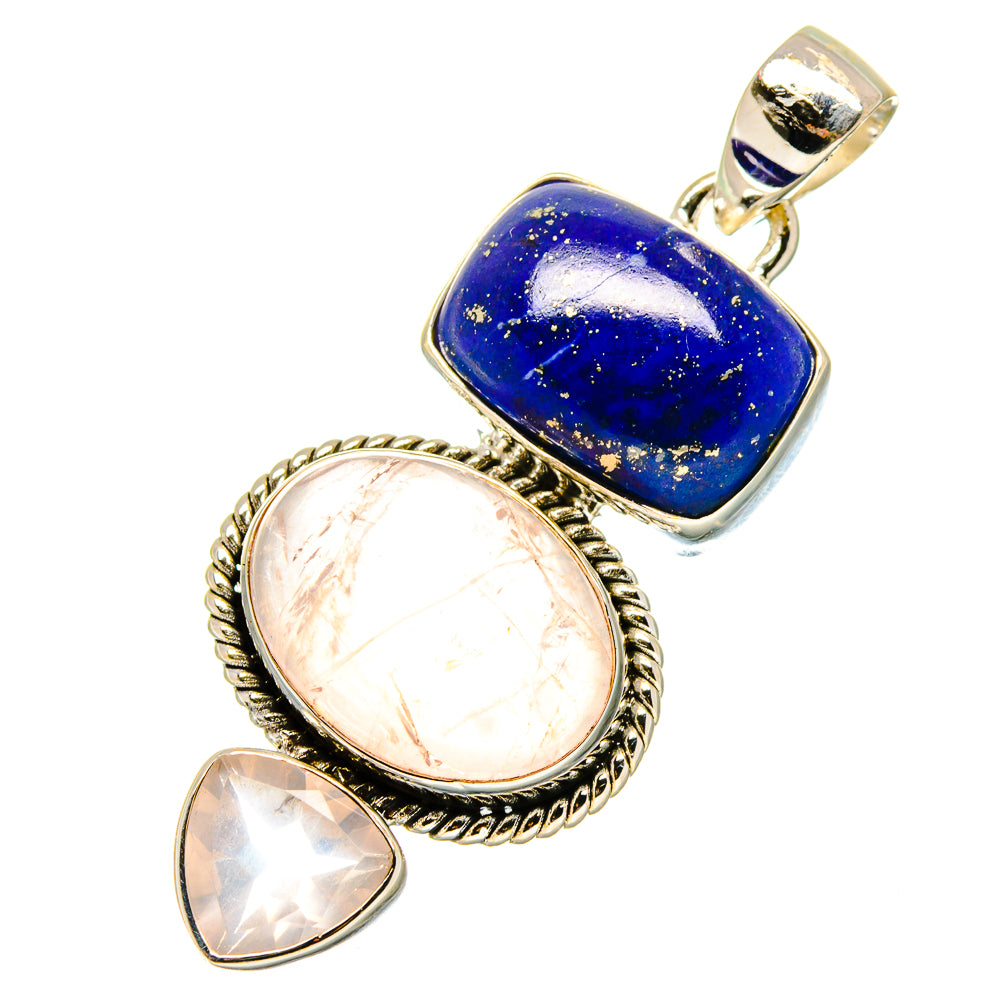 Rose Quartz Pendants handcrafted by Ana Silver Co - PD17089