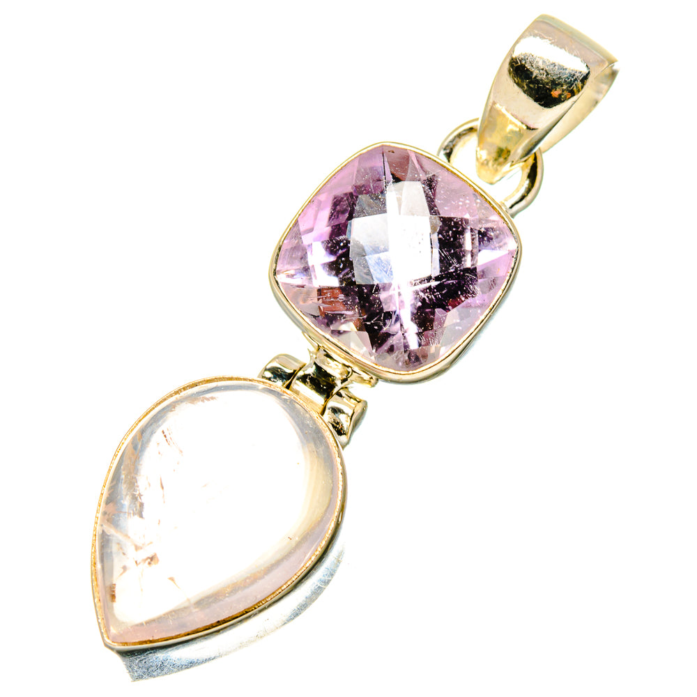 Rose Quartz Pendants handcrafted by Ana Silver Co - PD17127