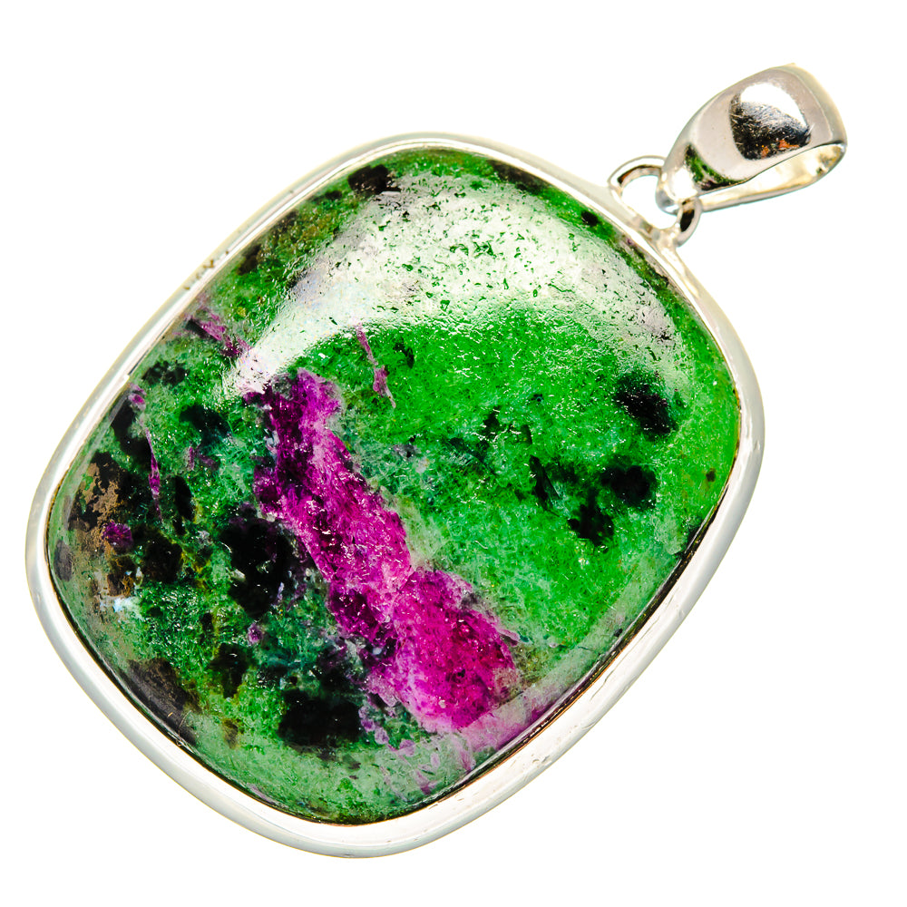 Ruby Zoisite Pendants handcrafted by Ana Silver Co - PD17176
