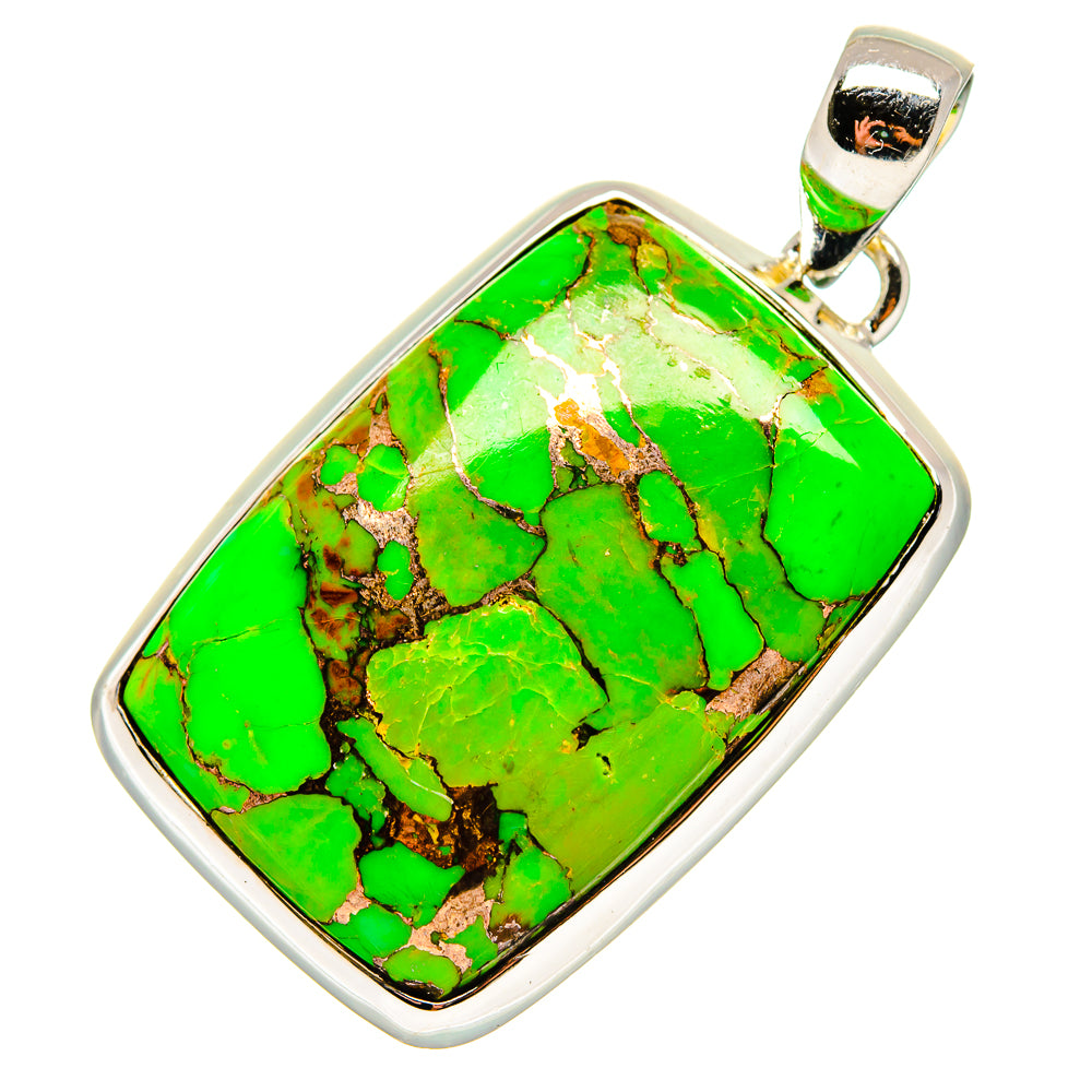 Blue Copper Composite Turquoise Pendants handcrafted by Ana Silver Co - PD17188