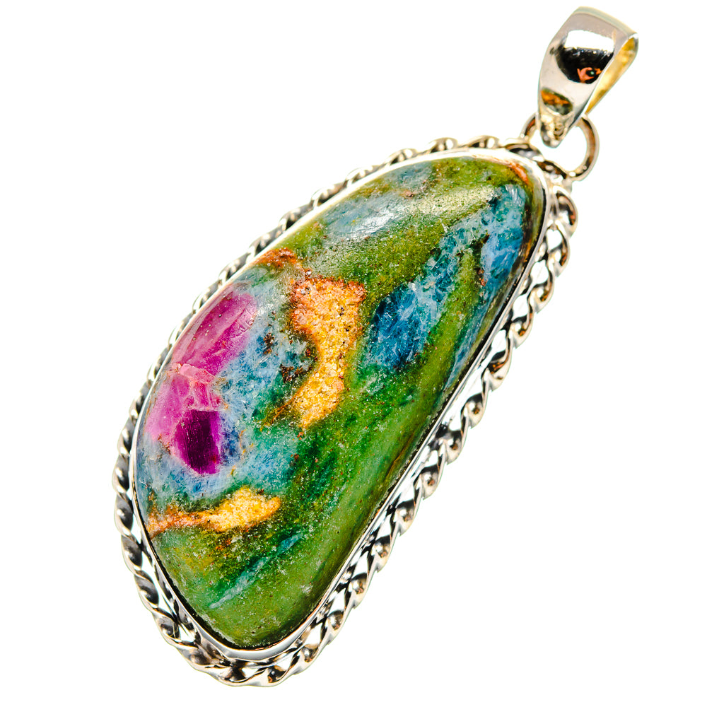 Ruby Fuchsite Pendants handcrafted by Ana Silver Co - PD17198