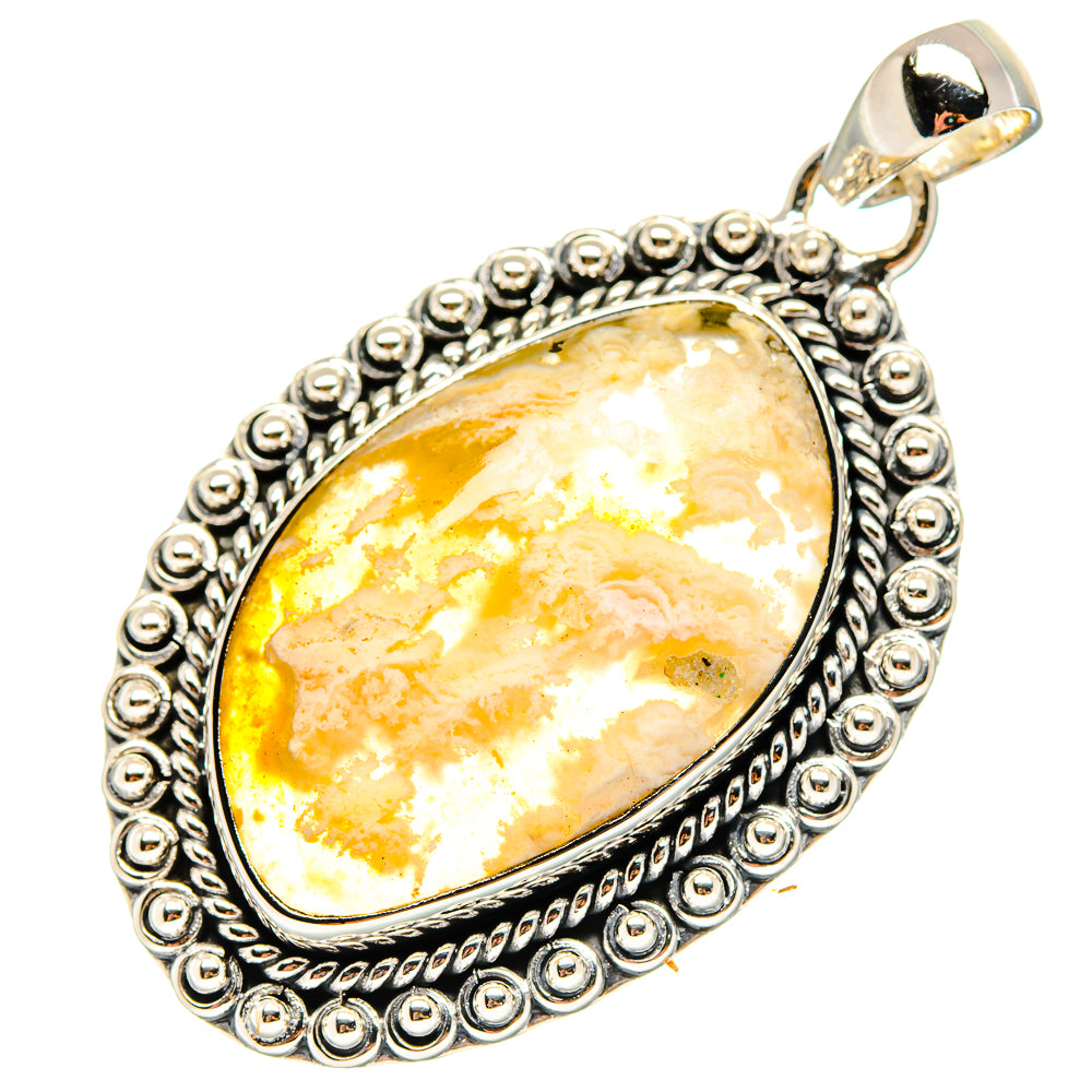 Plume Agate Pendants handcrafted by Ana Silver Co - PD17212