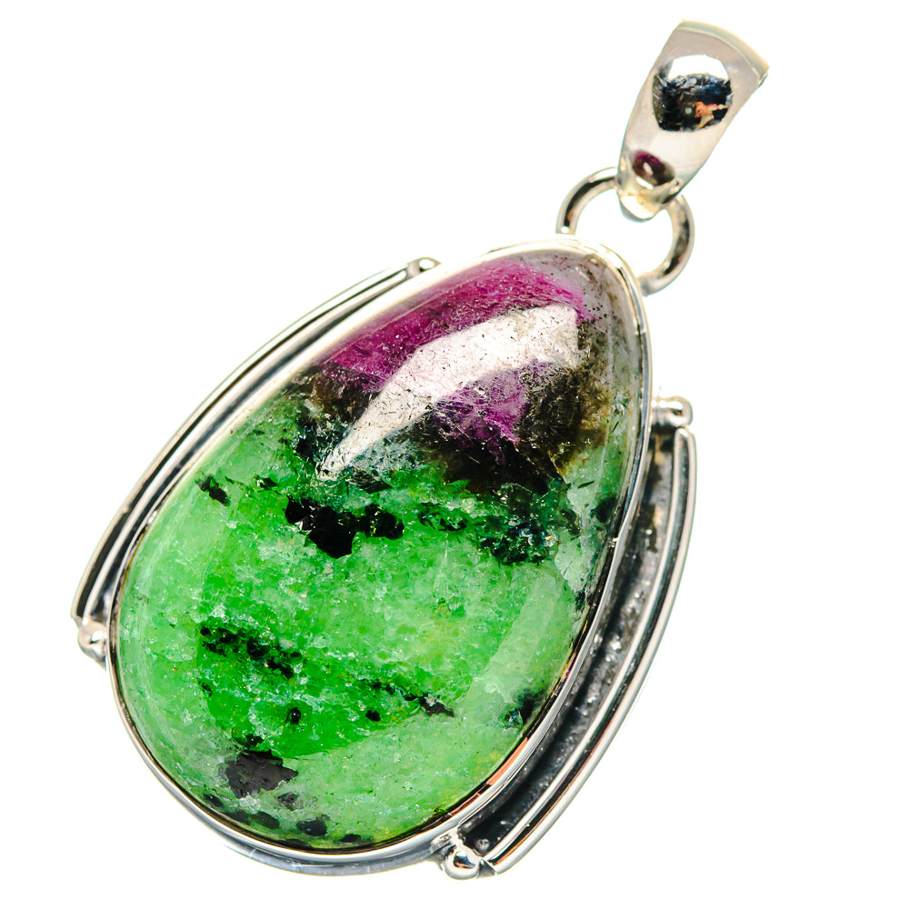 Ruby Zoisite Pendants handcrafted by Ana Silver Co - PD17281