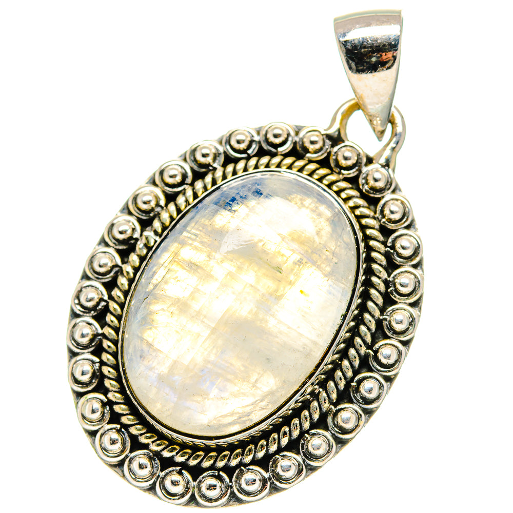 Rainbow Moonstone Pendants handcrafted by Ana Silver Co - PD17296