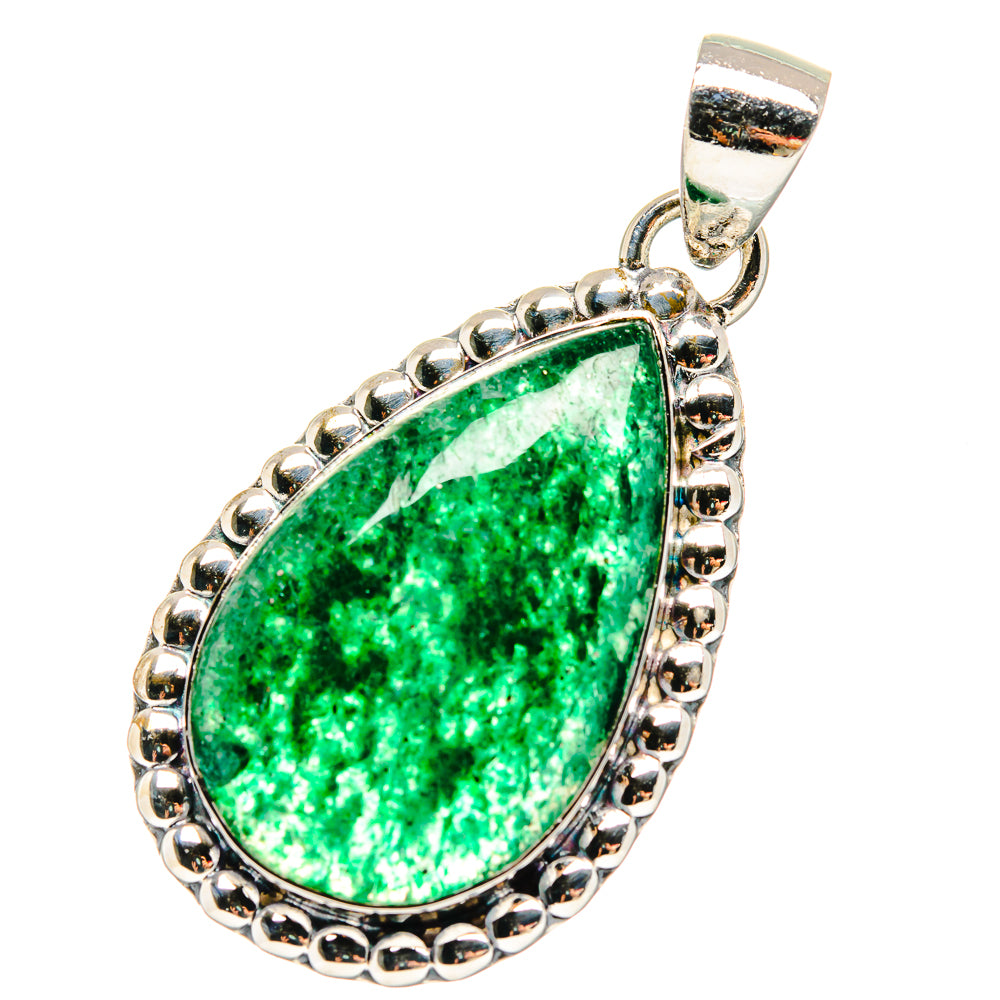 Green Aventurine Pendants handcrafted by Ana Silver Co - PD17316