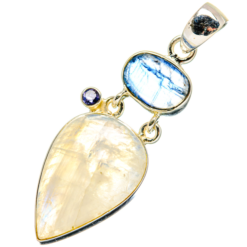 Rainbow Moonstone Pendants handcrafted by Ana Silver Co - PD17318