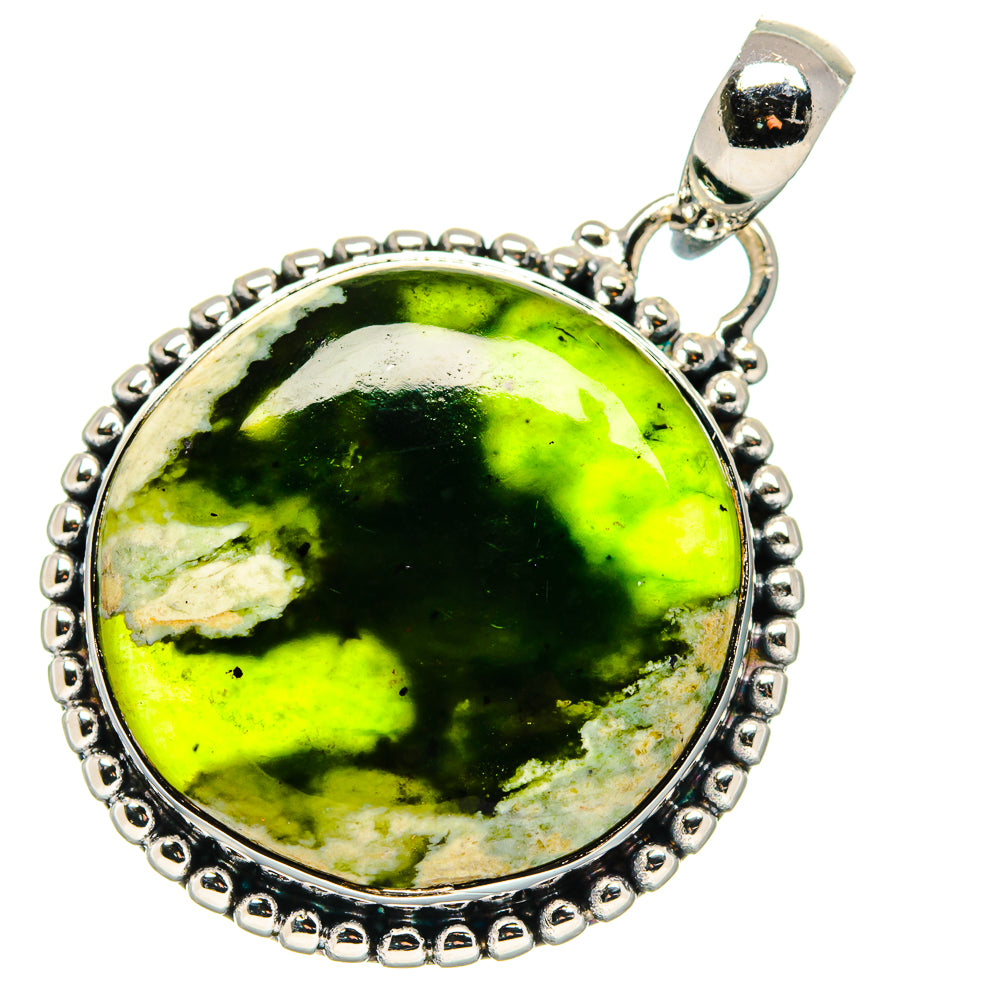 Australian Green Opal Pendants handcrafted by Ana Silver Co - PD17455