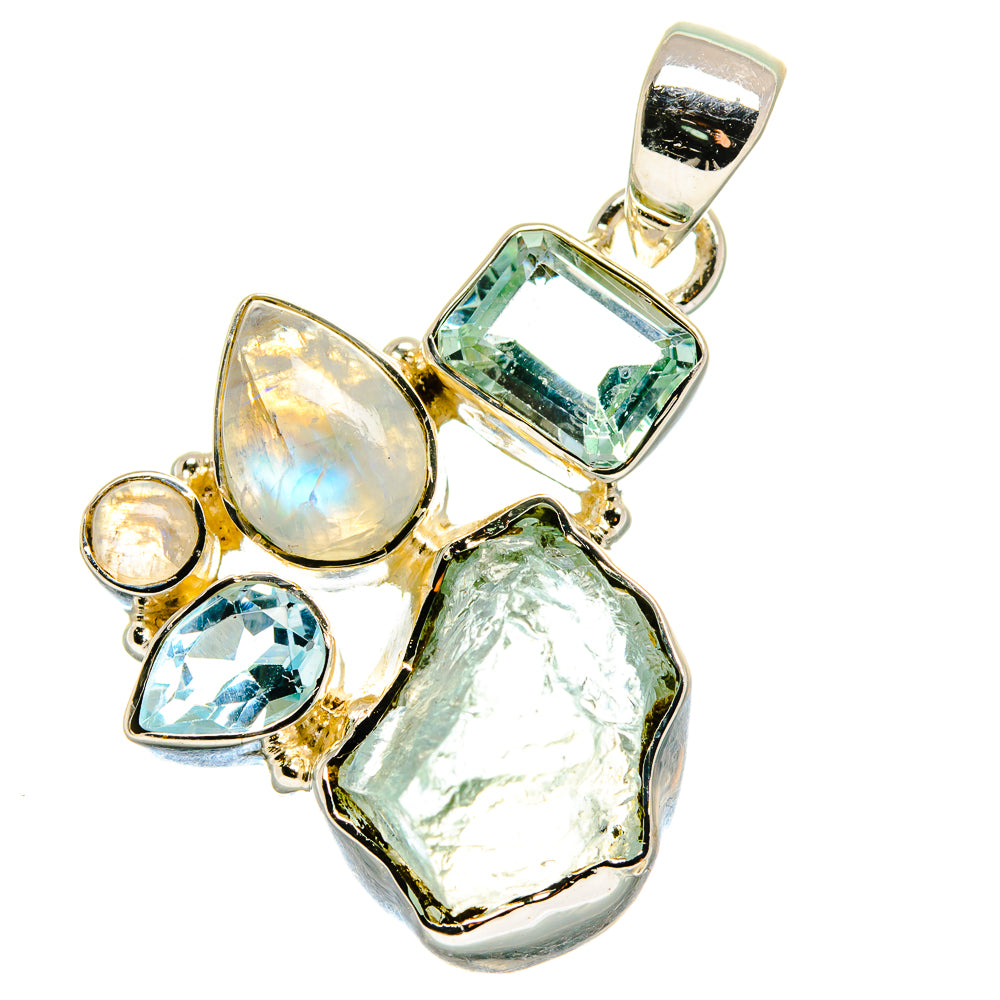 Aquamarine Pendants handcrafted by Ana Silver Co - PD17535