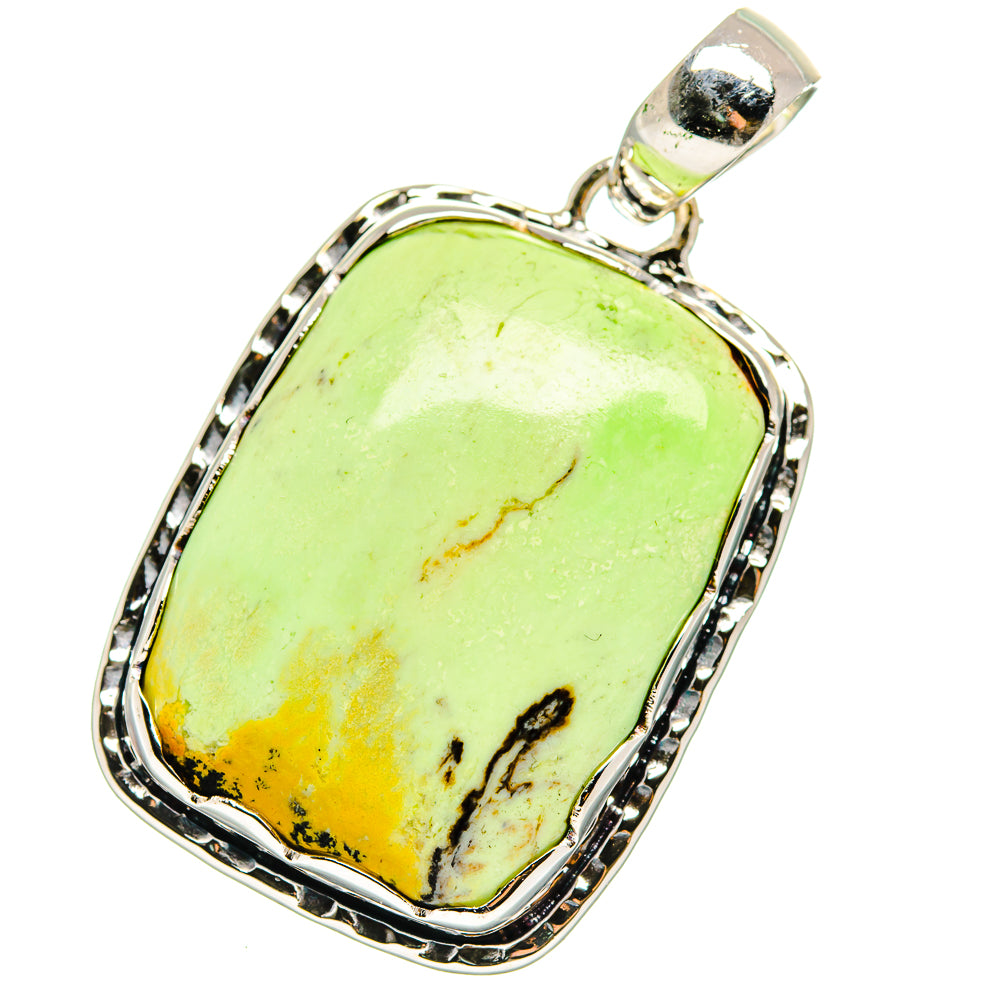 Lemon Chrysoprase Pendants handcrafted by Ana Silver Co - PD17593