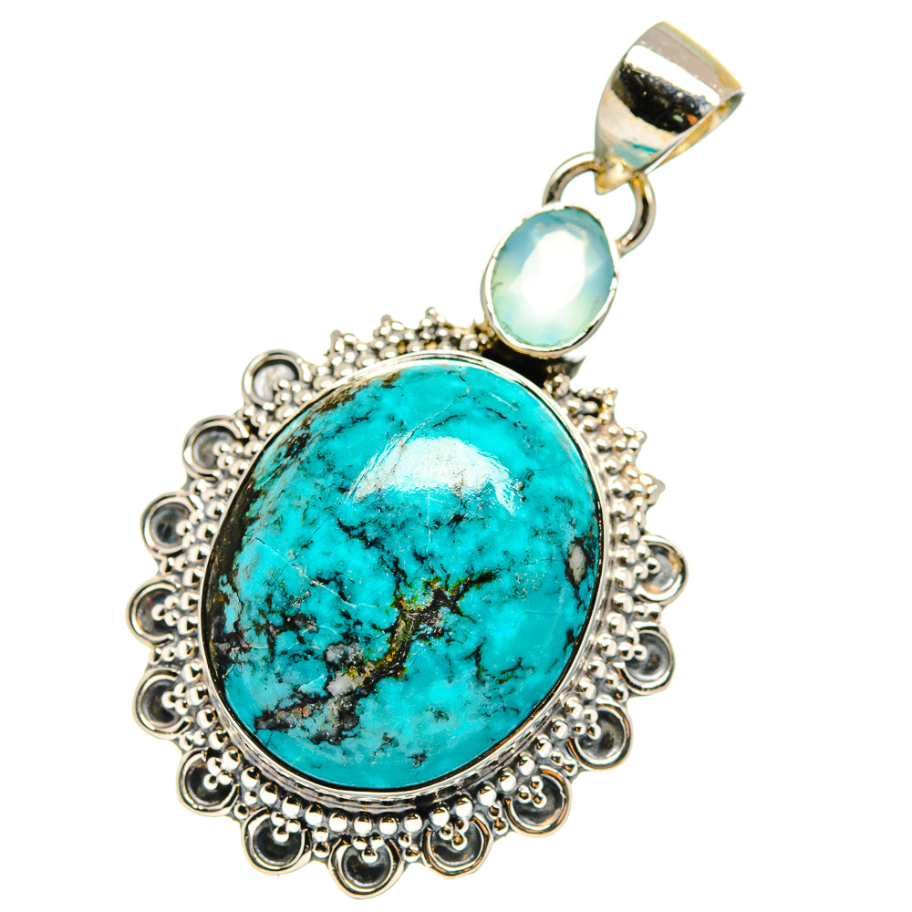 Tibetan Turquoise Pendants handcrafted by Ana Silver Co - PD17599