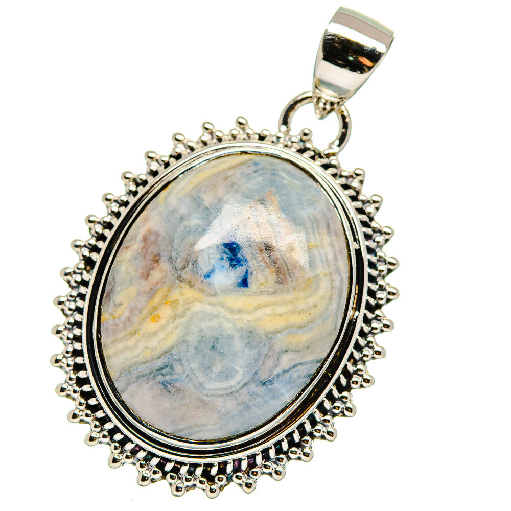 Blue Scheelite Pendants handcrafted by Ana Silver Co - PD17604