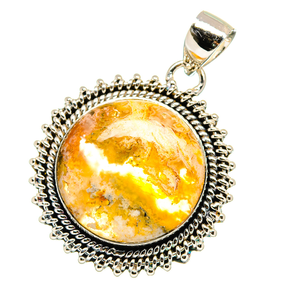 Plume Agate Pendants handcrafted by Ana Silver Co - PD17655