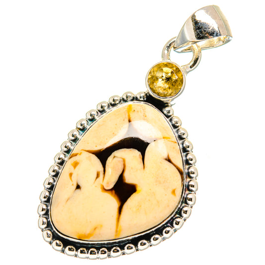 Peanut Wood Jasper Pendants handcrafted by Ana Silver Co - PD17660