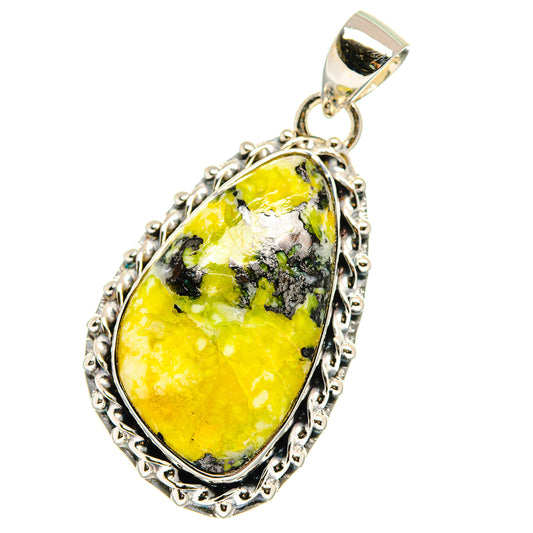 African Green Opal Pendants handcrafted by Ana Silver Co - PD17672 - Photo 2