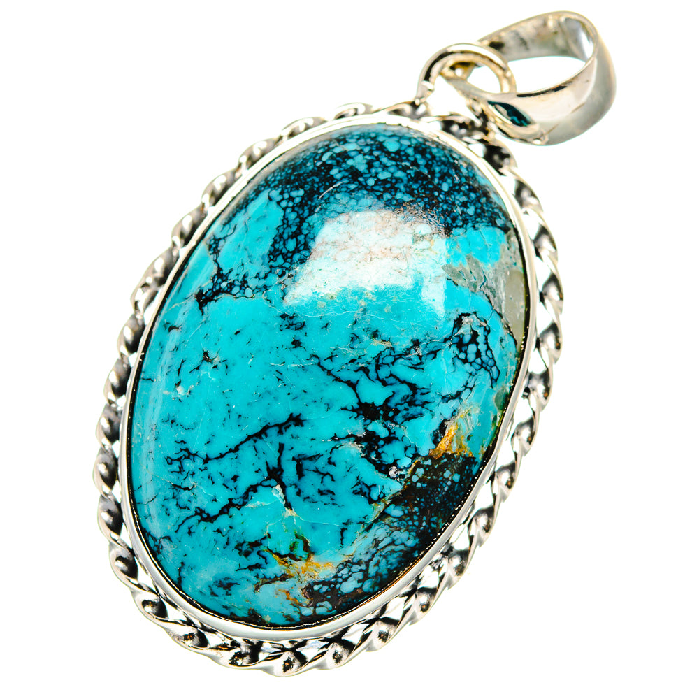 Tibetan Turquoise Pendants handcrafted by Ana Silver Co - PD17697