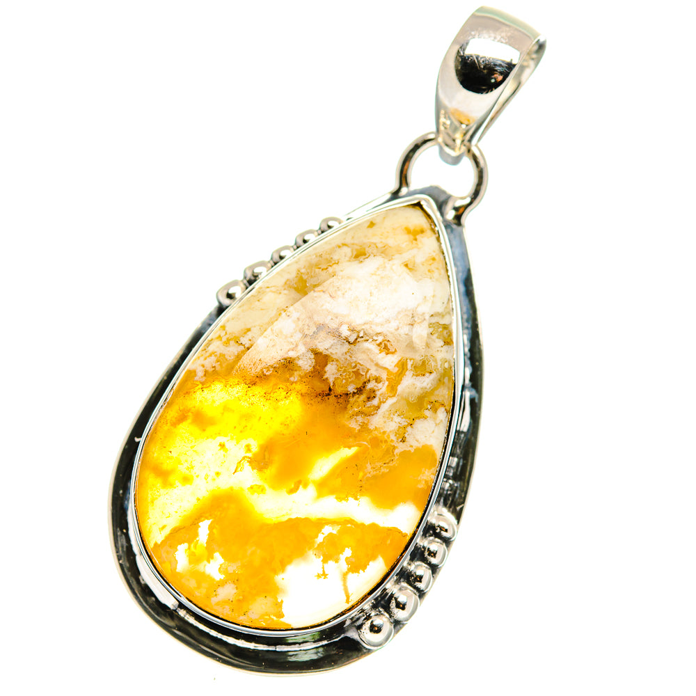 Plume Agate Pendants handcrafted by Ana Silver Co - PD17701