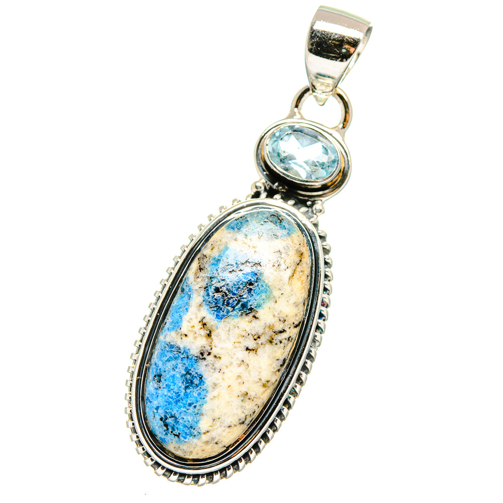 K2 Blue Azurite Pendants handcrafted by Ana Silver Co - PD17714