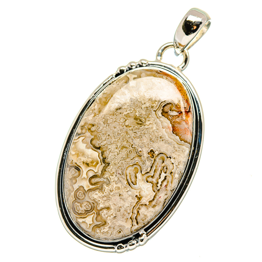 Laguna Lace Agate Pendants handcrafted by Ana Silver Co - PD17736 - Photo 2