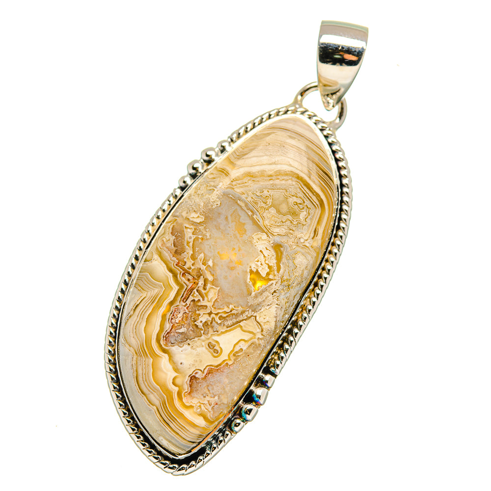 Laguna Lace Agate Pendants handcrafted by Ana Silver Co - PD17759