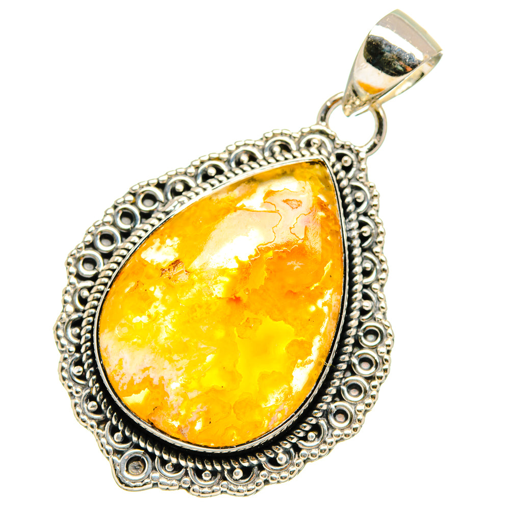 Plume Agate Pendants handcrafted by Ana Silver Co - PD17778 - Photo 2
