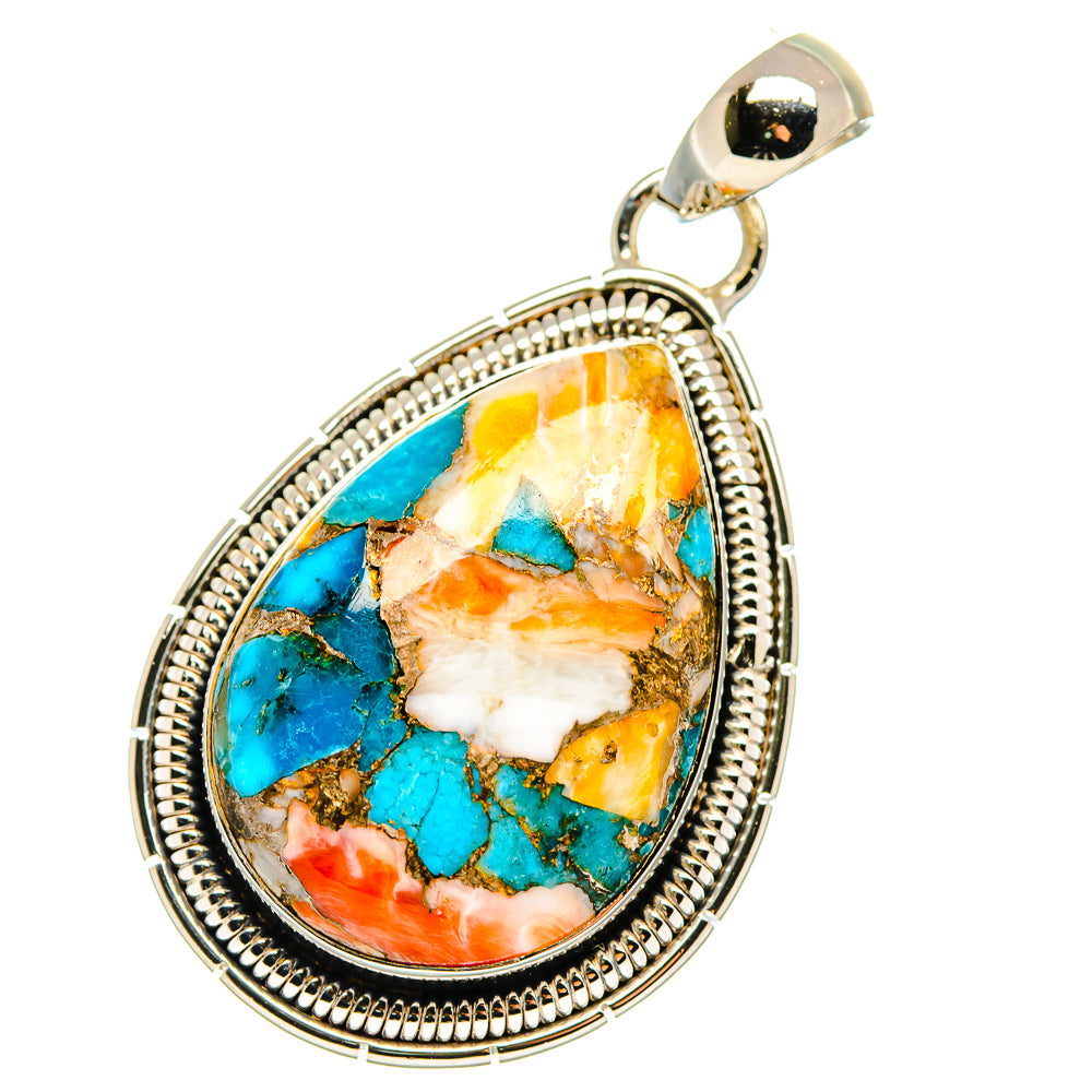 Spiny Oyster Turquoise Pendants handcrafted by Ana Silver Co - PD17800