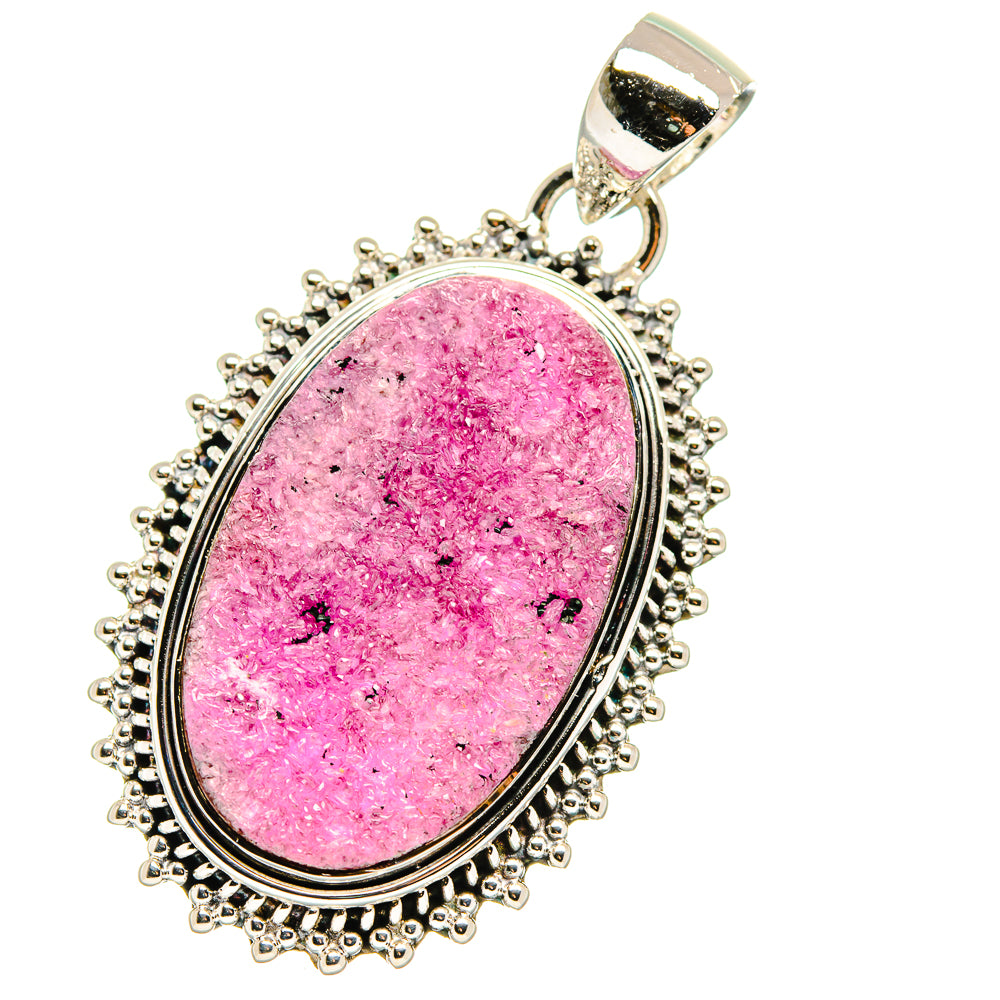 Cobalto Calcite Druzy Pendants handcrafted by Ana Silver Co - PD17829